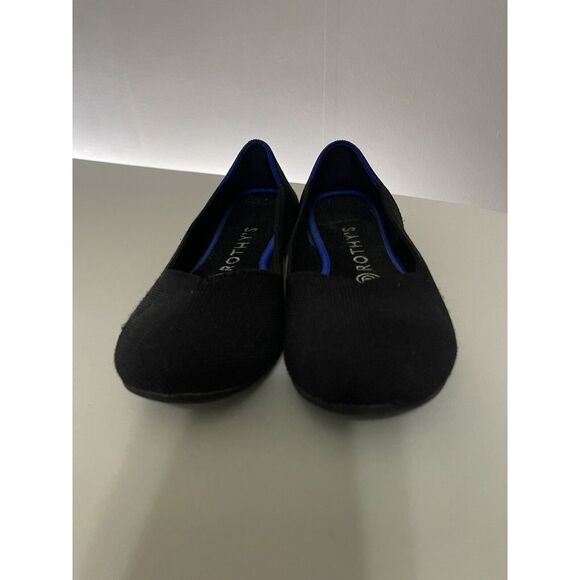 ROTHY'S Round Toe Black Knit Ballet Flats Size‎ 7.5 - Picture 2 of 9